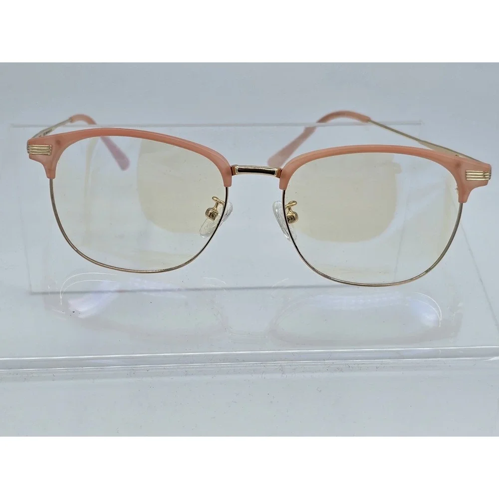 ATTCL EYEGLASSES FRAMES ONLY‎ TR5054 C383 54[]18 142 Pink Metal Frame Gold